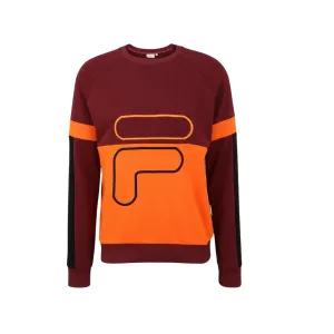 Cold-Weather Wear logoed Fila felpa girocollo Ponto Blocked Crew Sweat 683450 B495 bordeaux