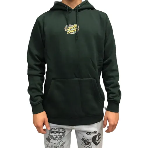 Santa Cruz felpa con cappuccio da uomo Pool Snakes Hand Hood SCA-HDY-501 verde Fashion Flex product fleece lining warmth