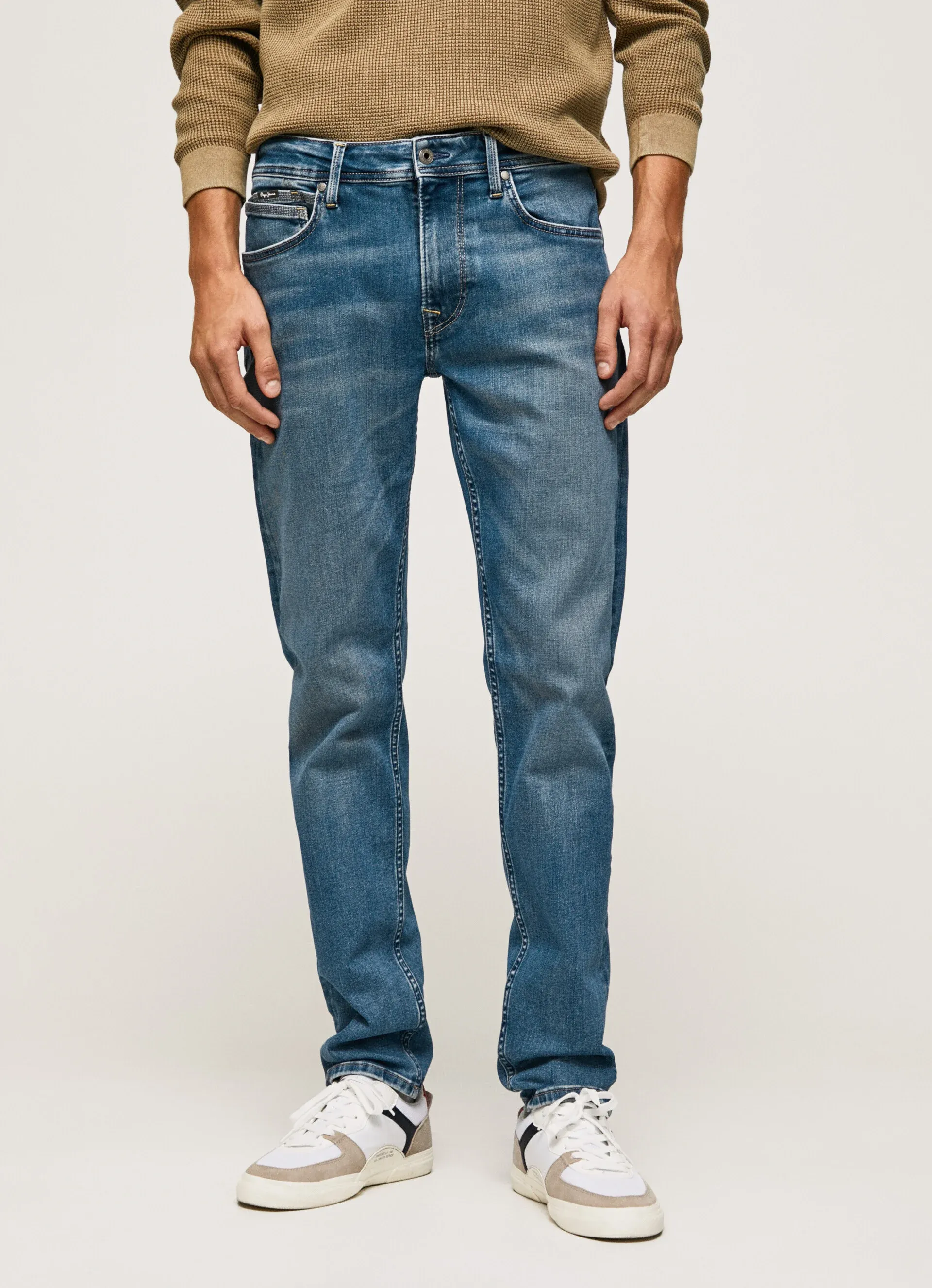 Pepe Jeans Pantalone jeans da uomo slim a vita media Hatch PM206323HP70 denim Evening Stroll Athlete Fit