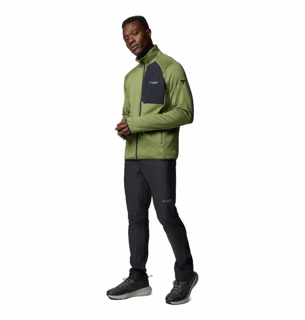 Trail Fit Modern Layer Columbia Men Green Triple Canyon Grid Fleece FZ II