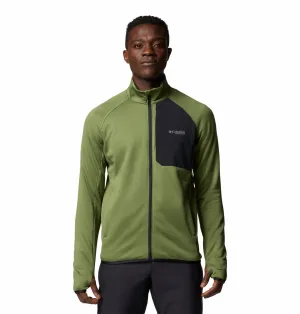 Columbia Men Green Triple Canyon Grid Fleece FZ II Stay Loose