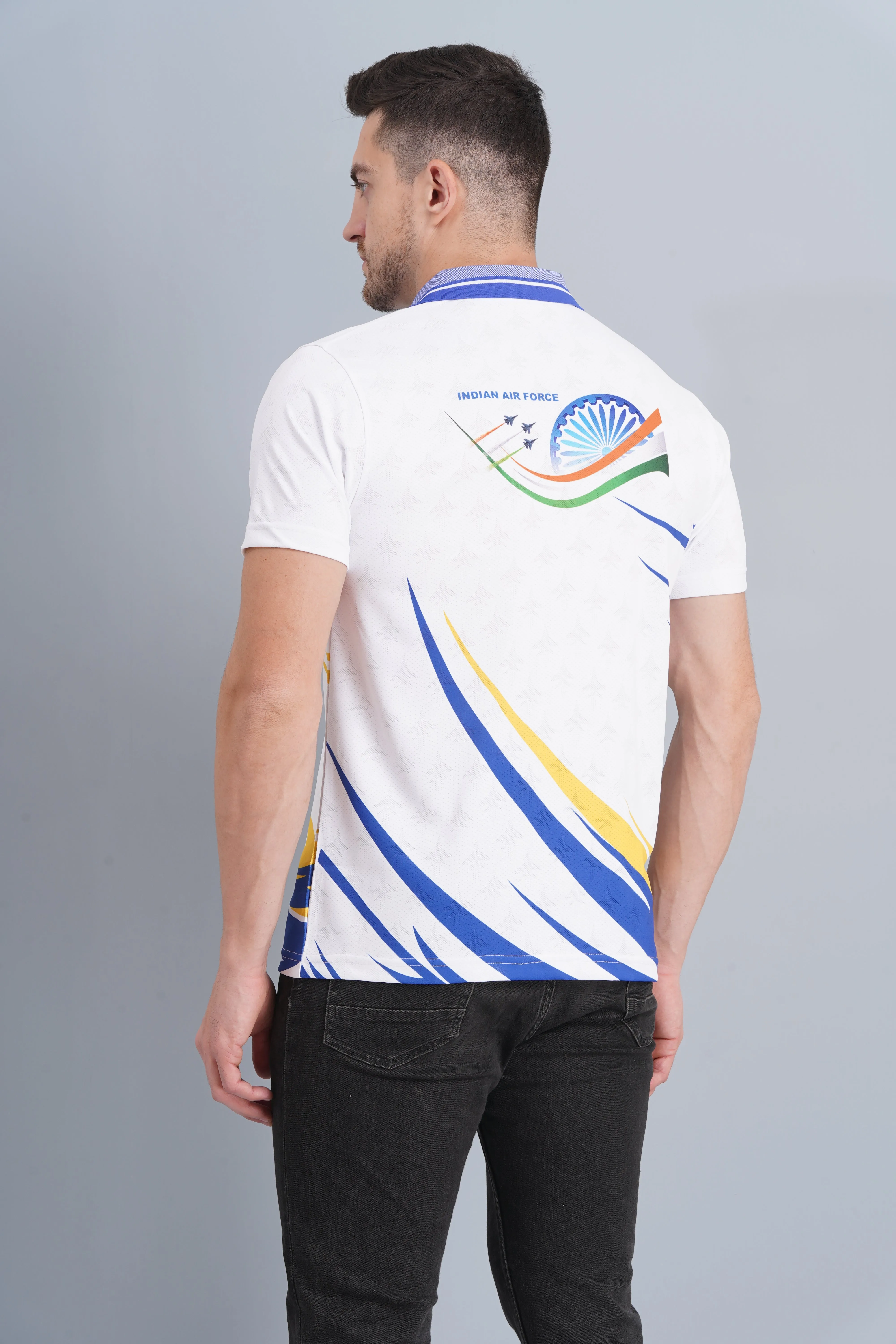 Reinforced Stitching Cozy Top Men's AF Logo Polo T Shirt White