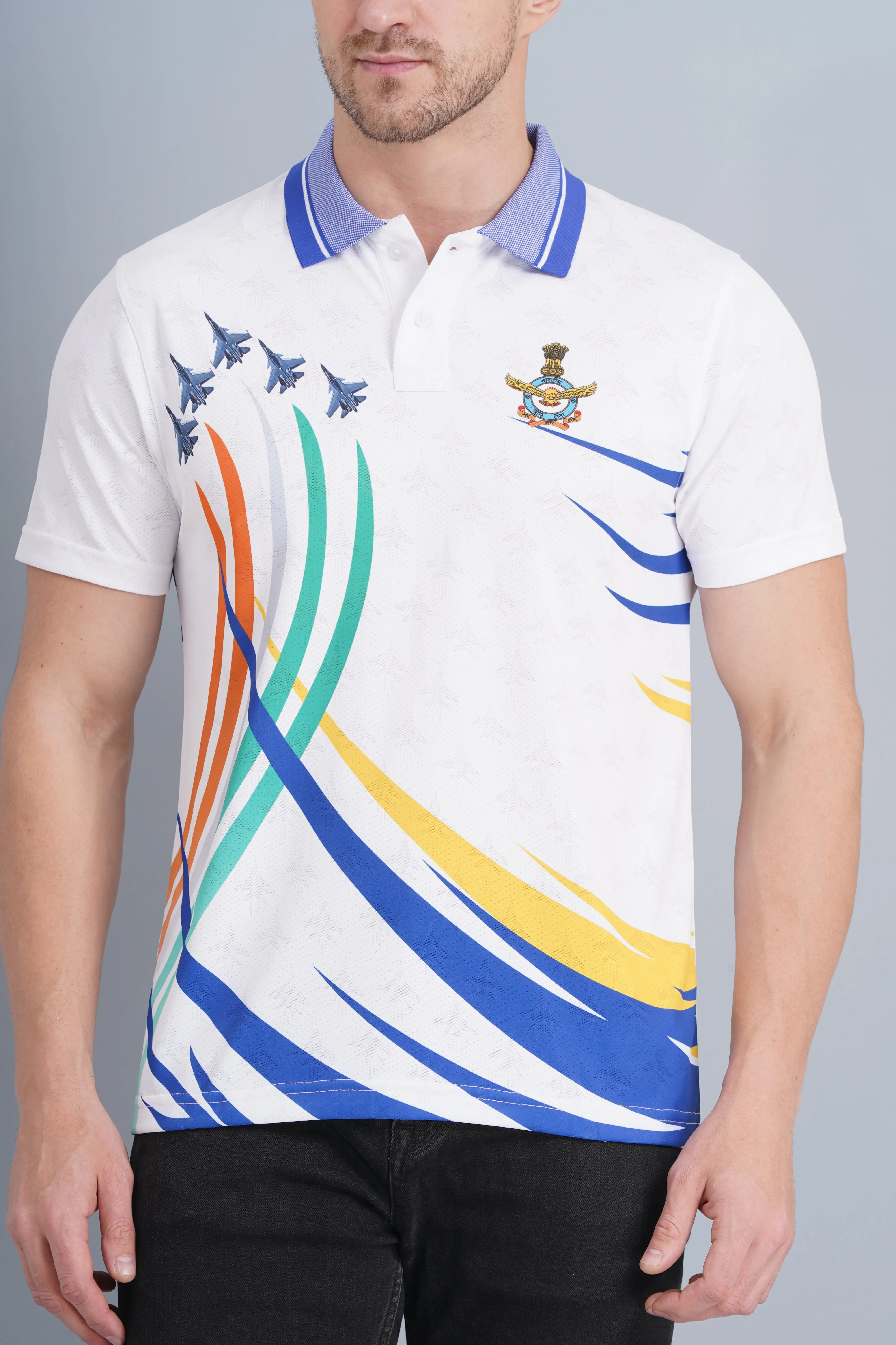 Outdoor Design Men's AF Logo Polo T Shirt White