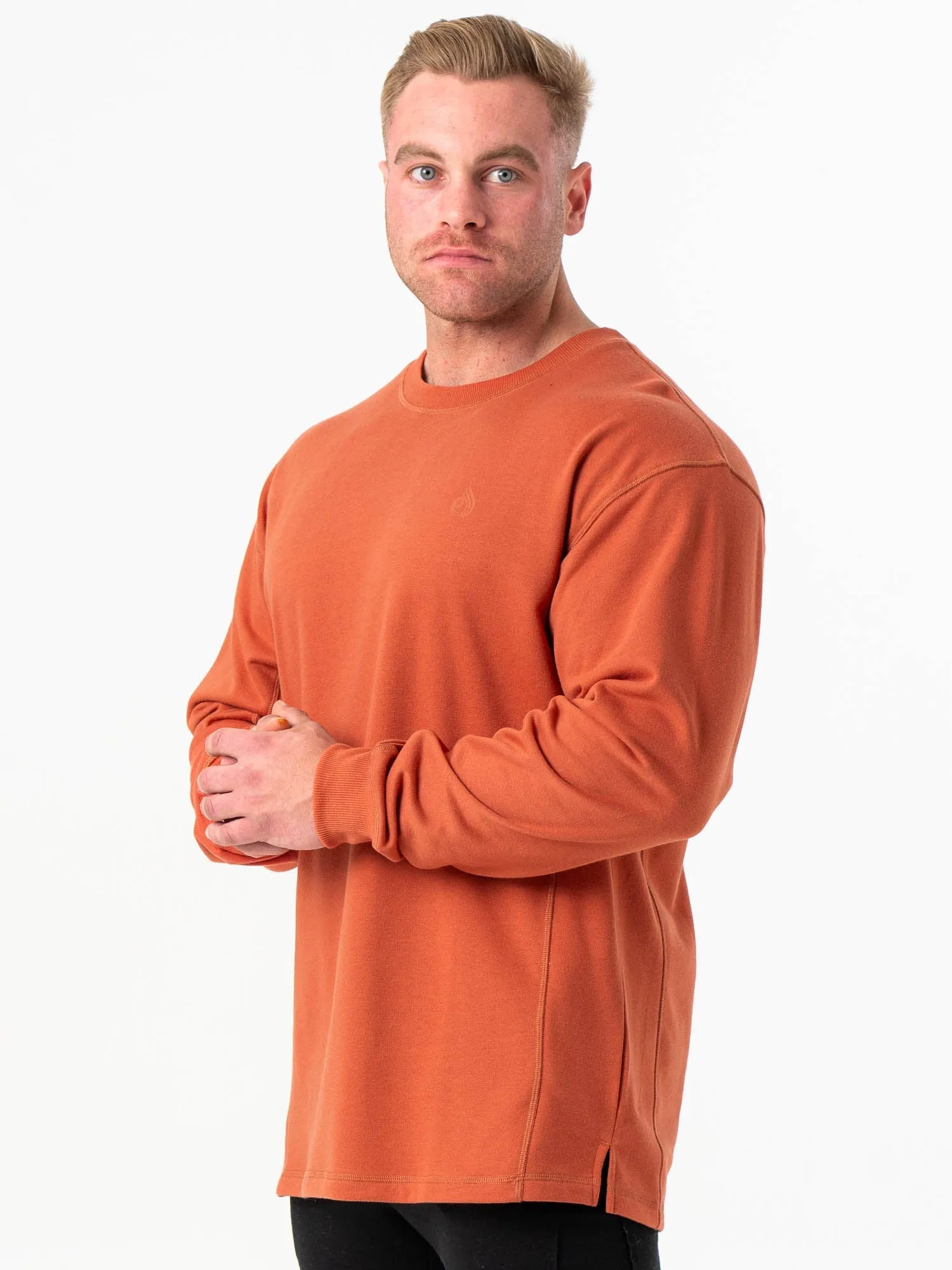 slim fit Force Crew Neck - Terracotta