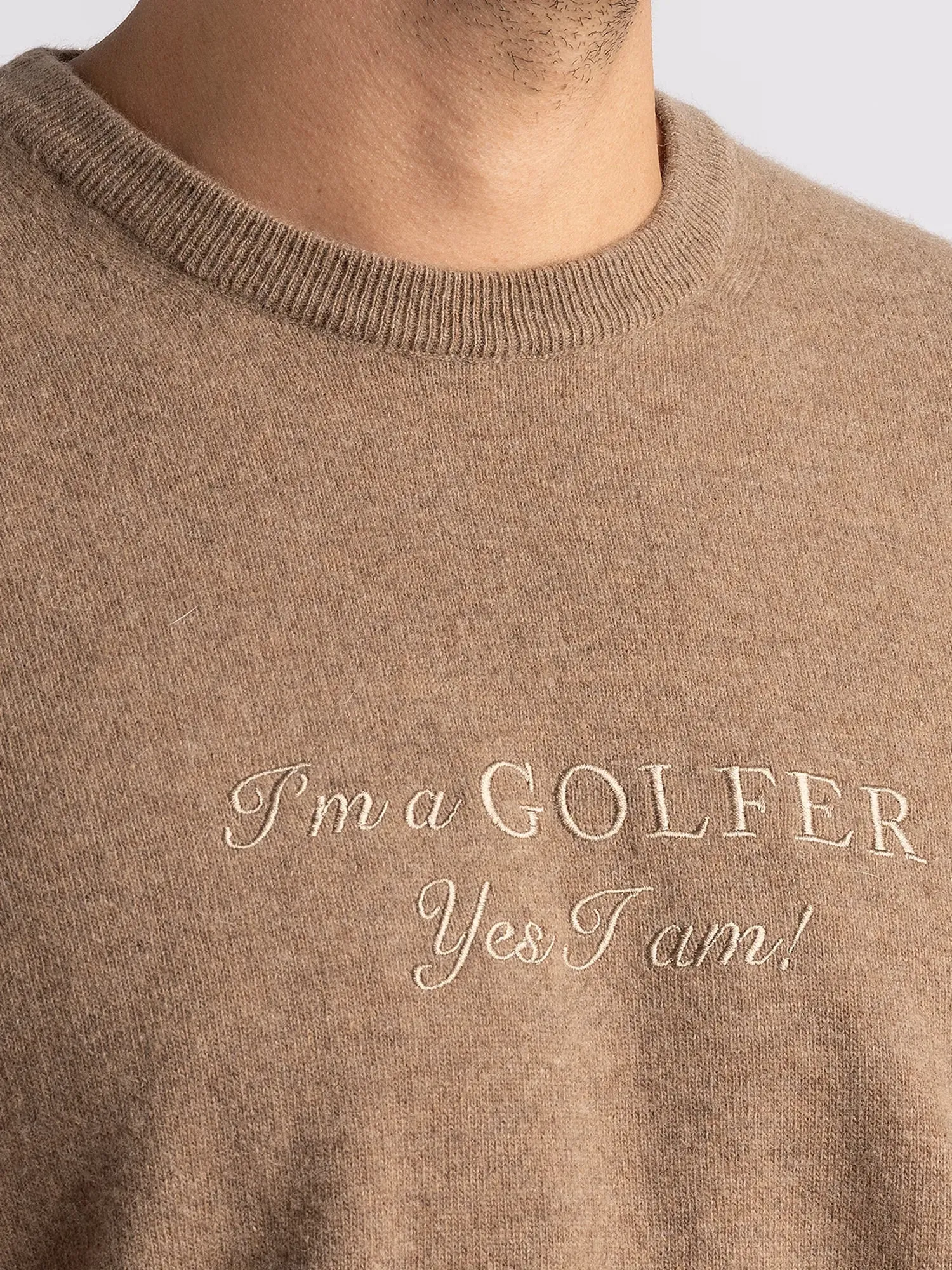 Comfortable Hoodie Greg IGY1 Crew neck Menswear Deep Sand