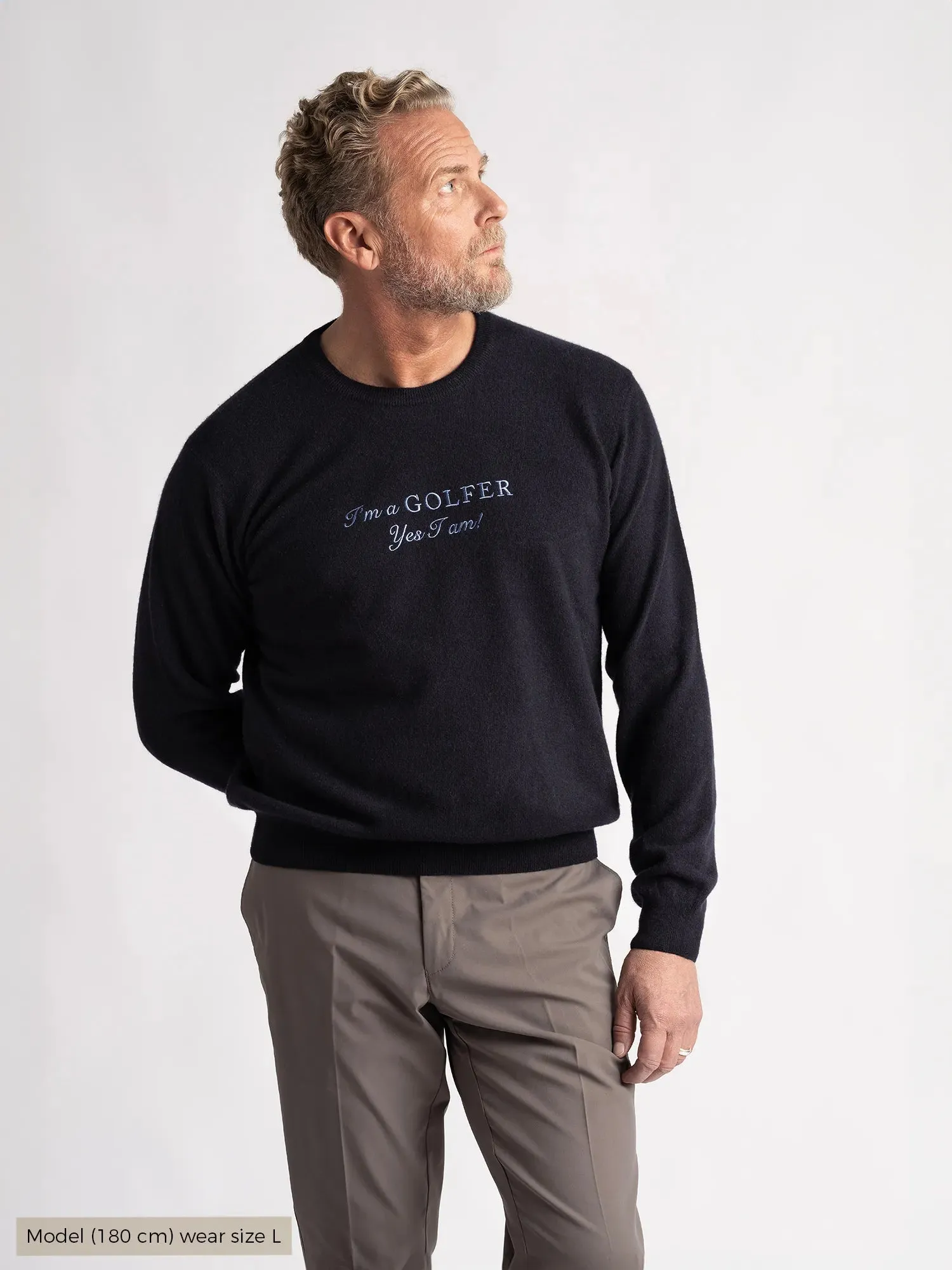 Minimal Fit Greg IGY1 Crew neck Menswear Navy