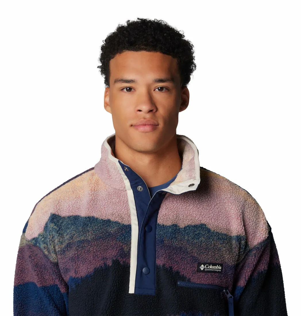 Neutral Gear Cozy Gear Columbia Men Blue Helvetia II Printed Half Snap Fleece