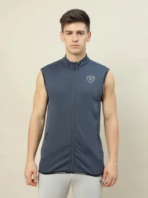 urban scene Abrasion Resistant Material Men Solid Slim Fit Mock Neck Jacket with TECHNOLITE