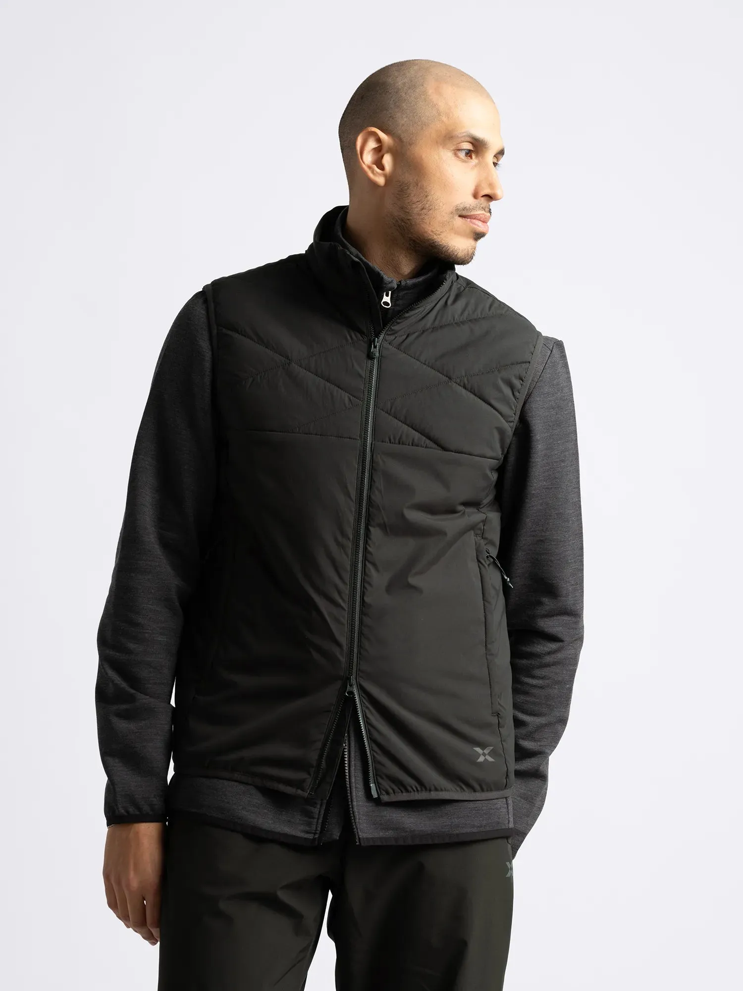 Odor Resistant Tech Flat Lock Stitching M CREEK WIND VEST Black