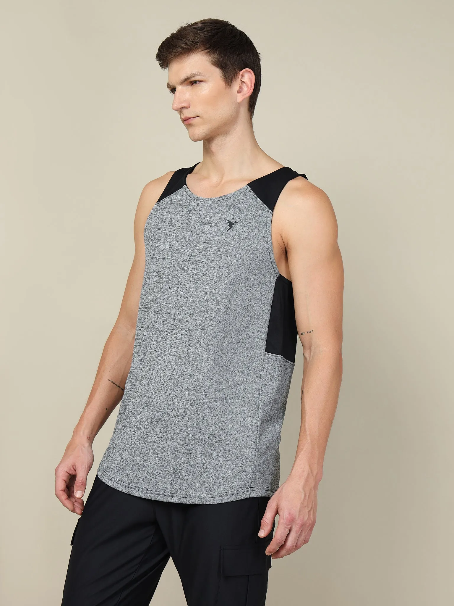 Men Melange Slim Fit Scoop Neck Innerwear Vest with TECHNO COOL  Daily Smooth