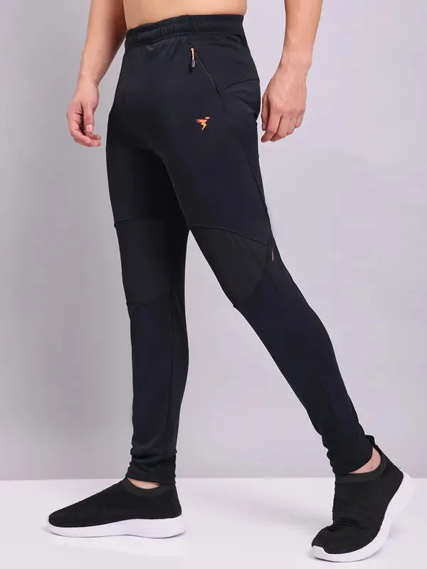 Men Solid Slim Fit Trackpants with TECHNO DRY Athletic Wear Training Comfort Sole