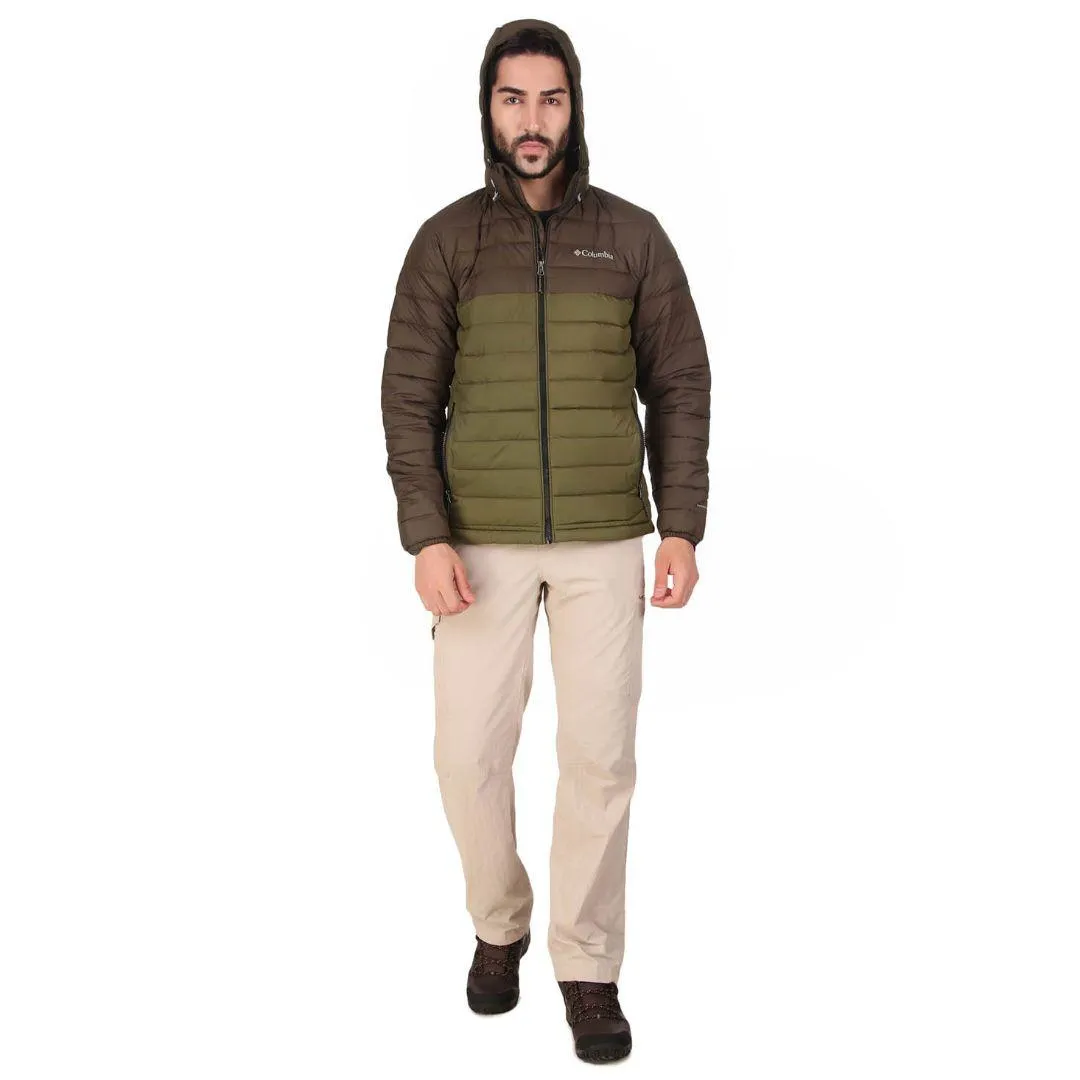 Columbia Men Green Powder Lite Hooded Jacket Admire