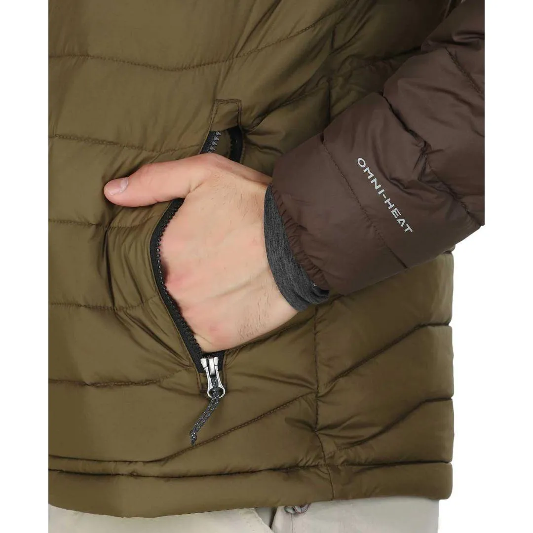 Report Compression Panels Columbia Men Green Powder Lite Hooded Jacket