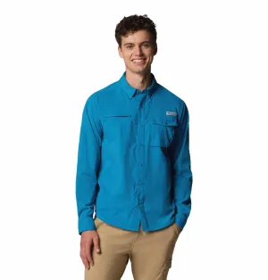 Columbia Men Blue Wild Cast Long Sleeve Shirt (Sun Protection) SustainableProduction Trust Glow