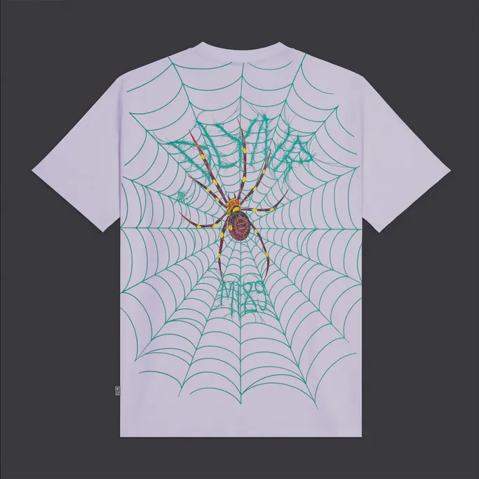 Dolly Noire T-shirt manica corta da uomo Joro Spider ts446-ta-02 lavanda Casual All-Day