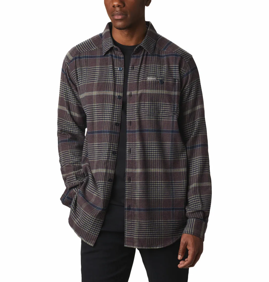 Columbia Men Green Cornell Woods Flannel Long Sleeve Shirt Global Glow
