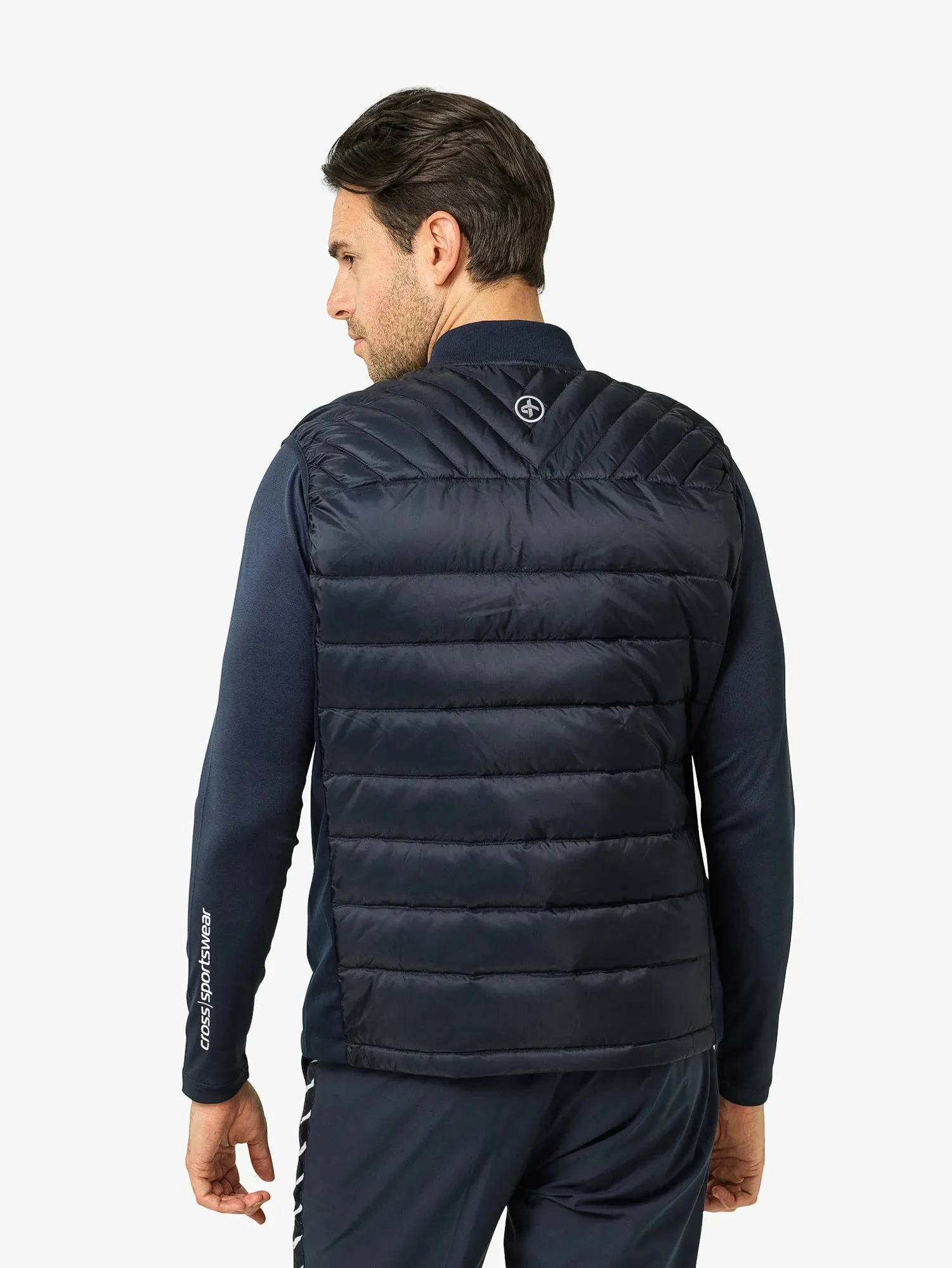 Situation ideal for spring M HYBRID VEST Navy
