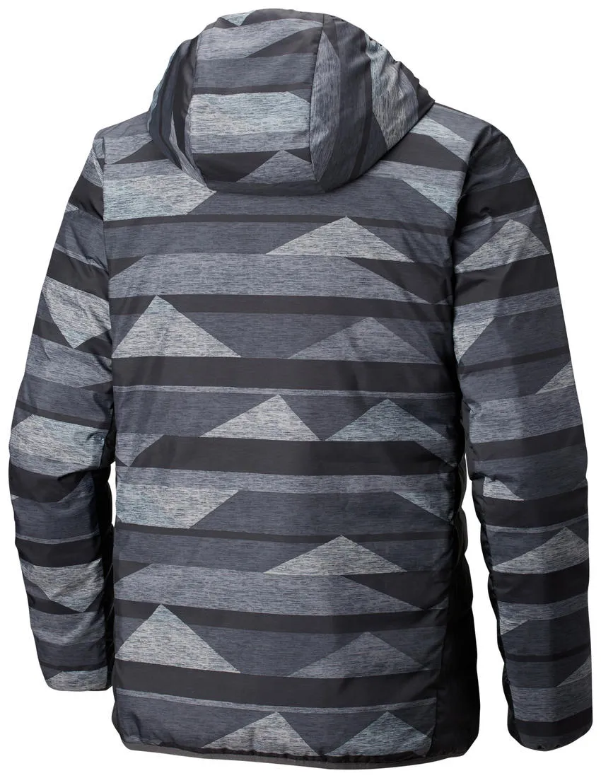 Columbia Men Black Lake 22 Reversible Hooded Jacket Protective Outer Layer Low Profile