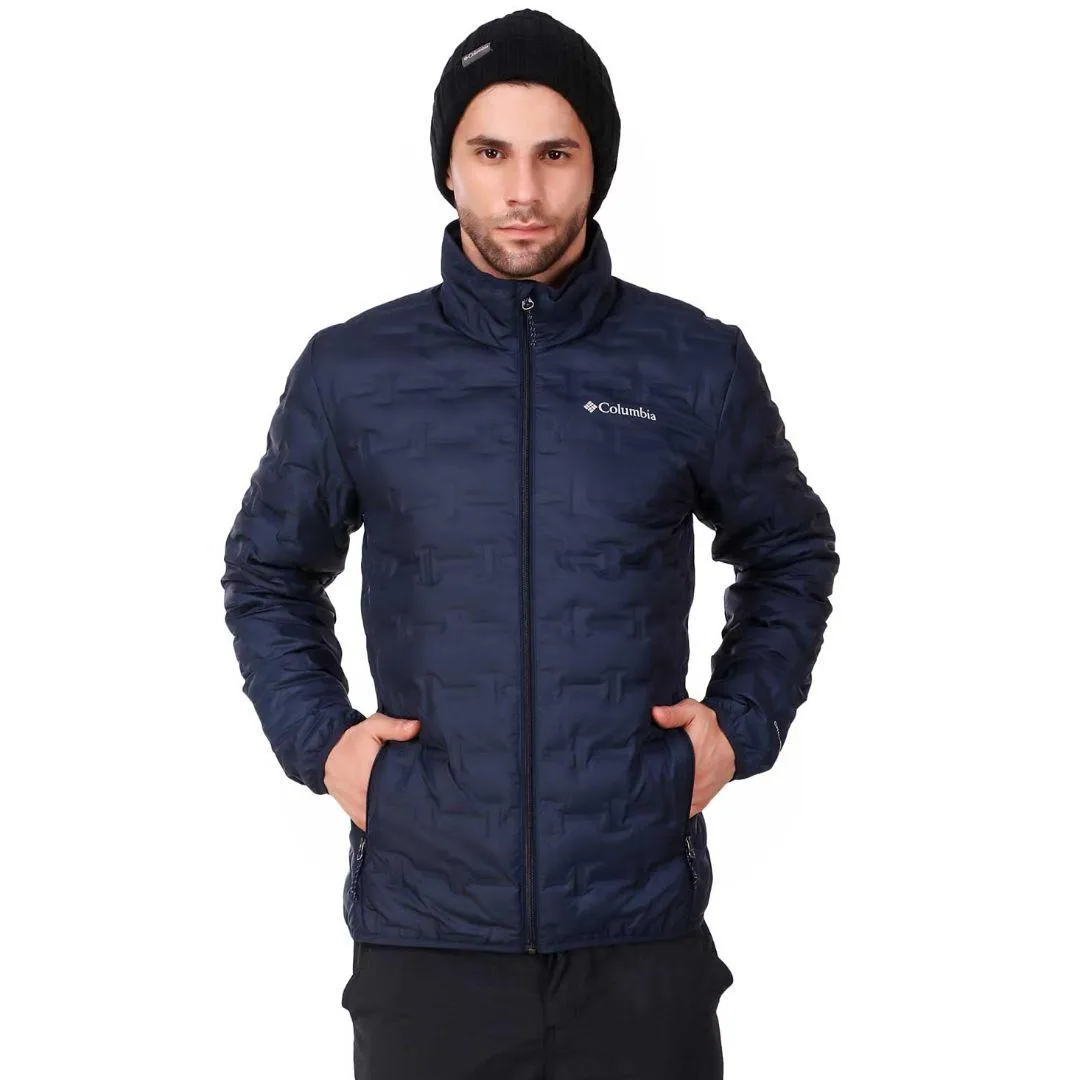Columbia Men Blue Delta Ridge Down Jacket Summer Layered Insulation