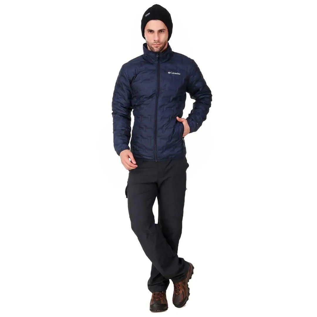 Hooded Columbia Men Blue Delta Ridge Down Jacket