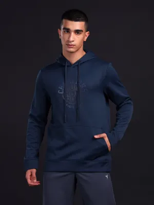 Fresh Chic Basic Hoodie Men Printed Slim Fit Hooded Sweatshirt with TECHNOWARM 