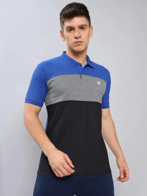 simple design refined design Men Colorblock Slim Fit Polo T-shirt with MATPIQ