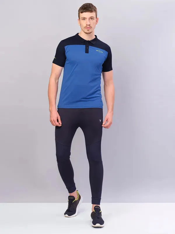 Multi Ply Collar Men Colorblock Relax Fit Polo T-shirt with TECHNO COOL 