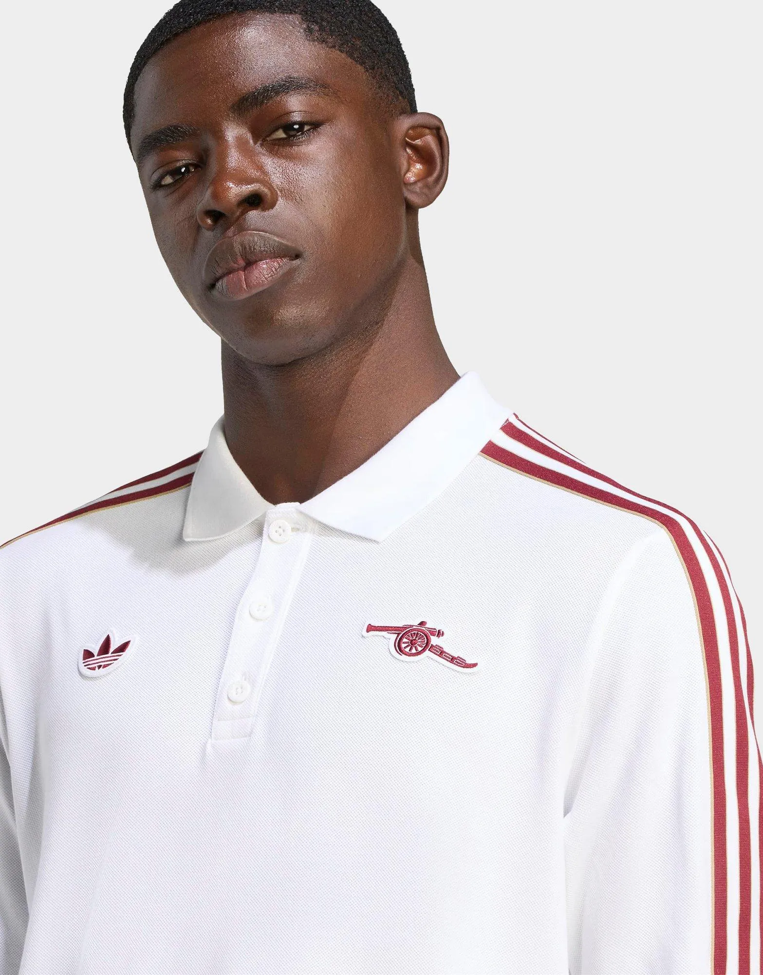 Arsenal Terrace Icons Long Sleeve Polo Shirt Moisture Management Technology Anti Pilling Fabric