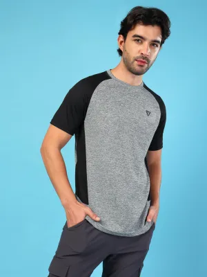 Men Solid Slim Fit Crew Neck T-shirt with DOUBLE?COOL Casual Must-Have adults'