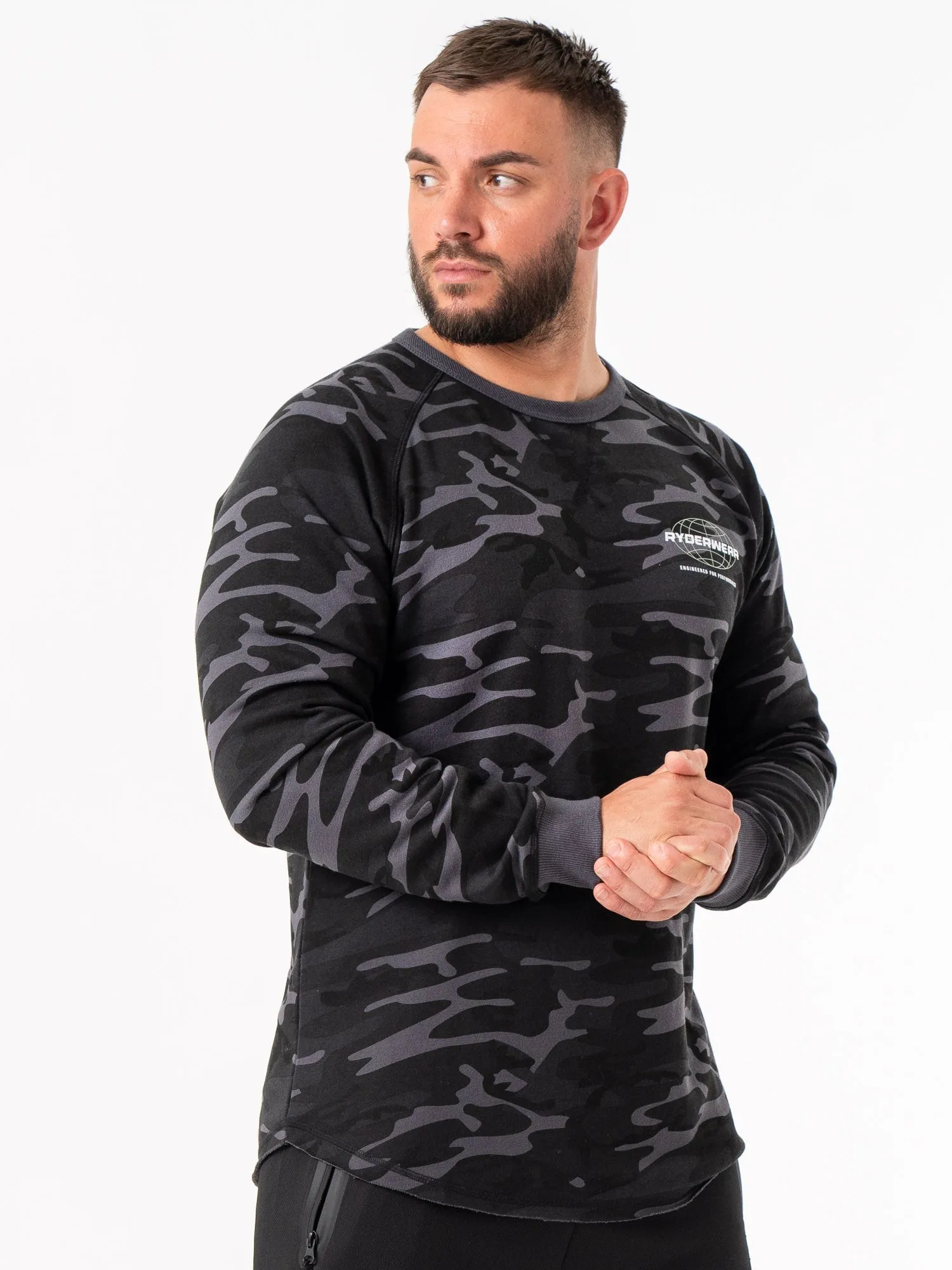 Cozy Outerwear Energy Crew Neck - Black Camo