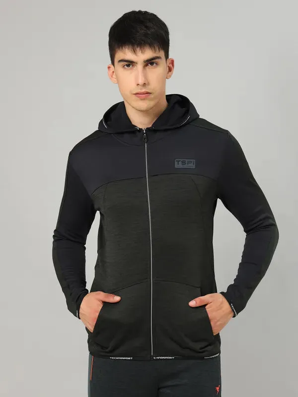 AntiPillingTechnology Men Melange Slim Fit Hooded Jacket with TECHNOLITE