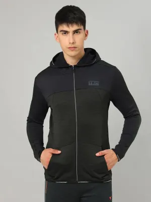 ShrinkageFree Fabric Brave Fit Men Melange Slim Fit Hooded Jacket with TECHNOLITE