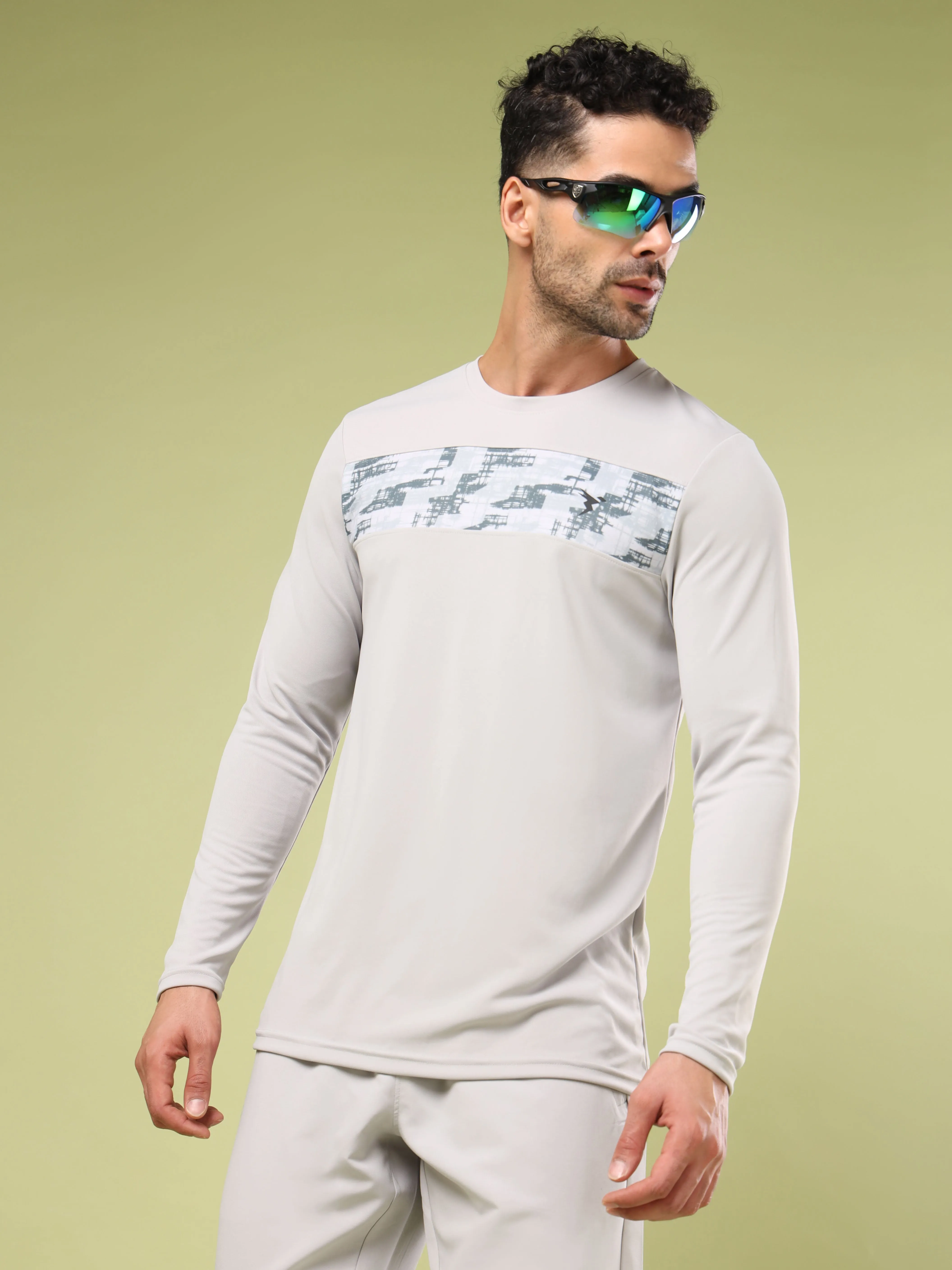High-Waisted Pants Summer Wear Men Printed Slim Fit Round Neck Sports T-shirt with TECHNO COOL 