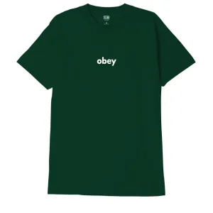 Weekend Comfort Wear Soft and Stretchy Obey maglietta manica corta da uomo Lower Case II Classic 165263411 verde foresta