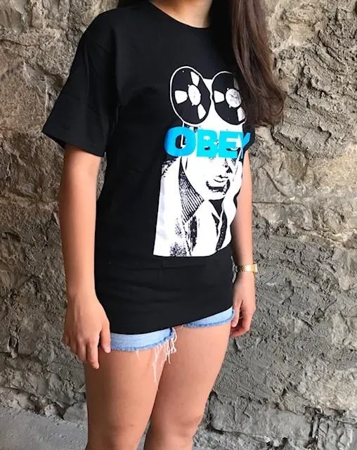 Breathable knit Obey PHONE TAP BASIC TEE 163082336 black