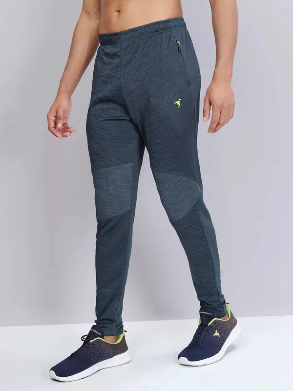 Men Melange Slim Fit Trackpants with TECHNO DRY Comfortable Shoes