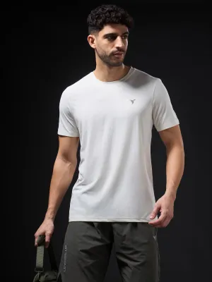 spring fashion Men Solid Slim Fit Crew Neck T-shirt with COTFLEX