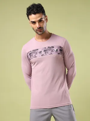 Comfort waistband Men Printed Slim Fit Round Neck Sports T-shirt with TECHNO COOL 