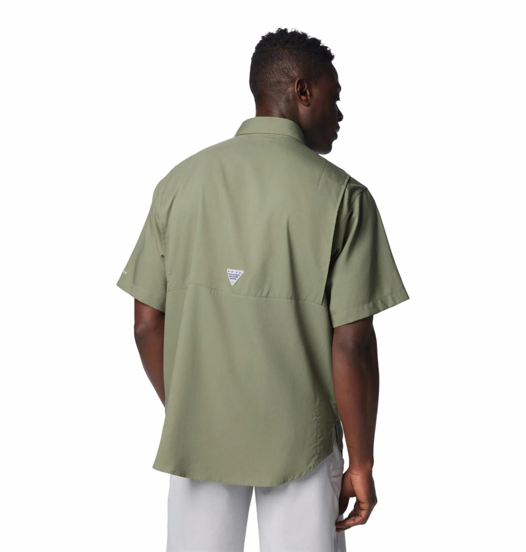 SmoothInnerLining Winter Protection Columbia Men Green Tamiami II SS Shirt (Sun Protection)