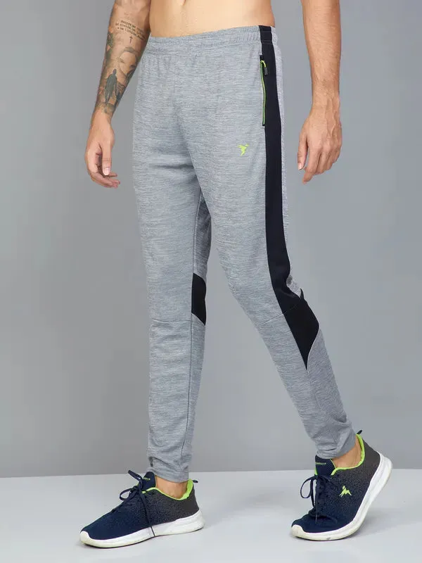 Men Colorblock Slim Fit Trackpants with TECHNO DRY Exercise Pants