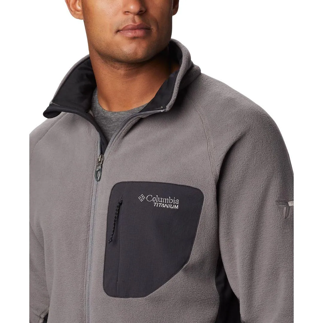 Columbia Men Grey Titan Pass 2.0 II Fleece Wind Break Quick Grab