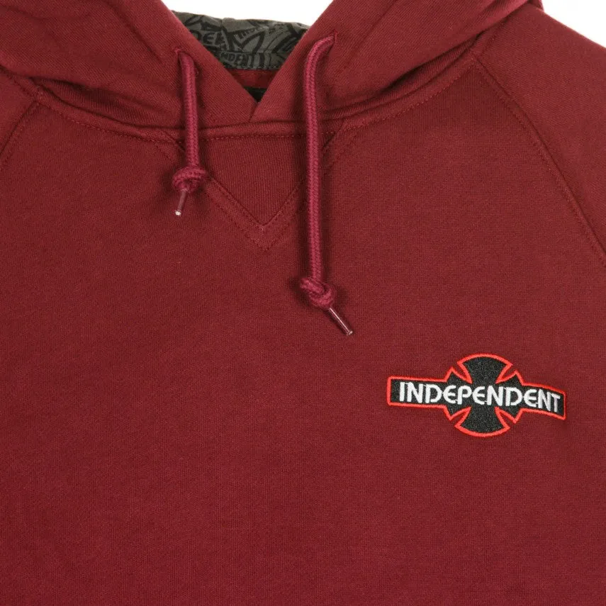 Independent felpa con cappuccio da uomo Array INA-HDY-417 bordeaux Fashionable