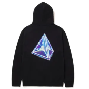 goes with skirts Mass produced HUF felpa con cappuccio da uomo Tesseract Triple Triangle Pullover PF00515 nero