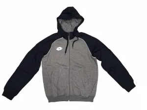 Solid Color Felpa Lotto Sweat FZ Delta Plus T5535 Blu-Grigio