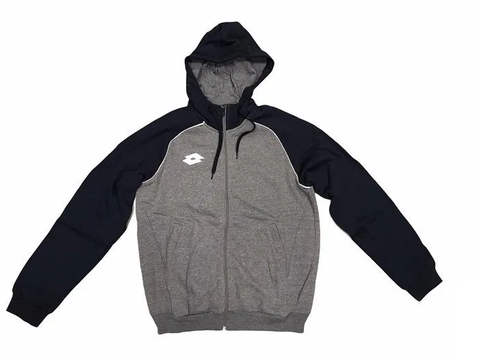 Simple Look suitable for workouts Felpa Lotto Sweat FZ Delta Plus T5535 Blu-Grigio