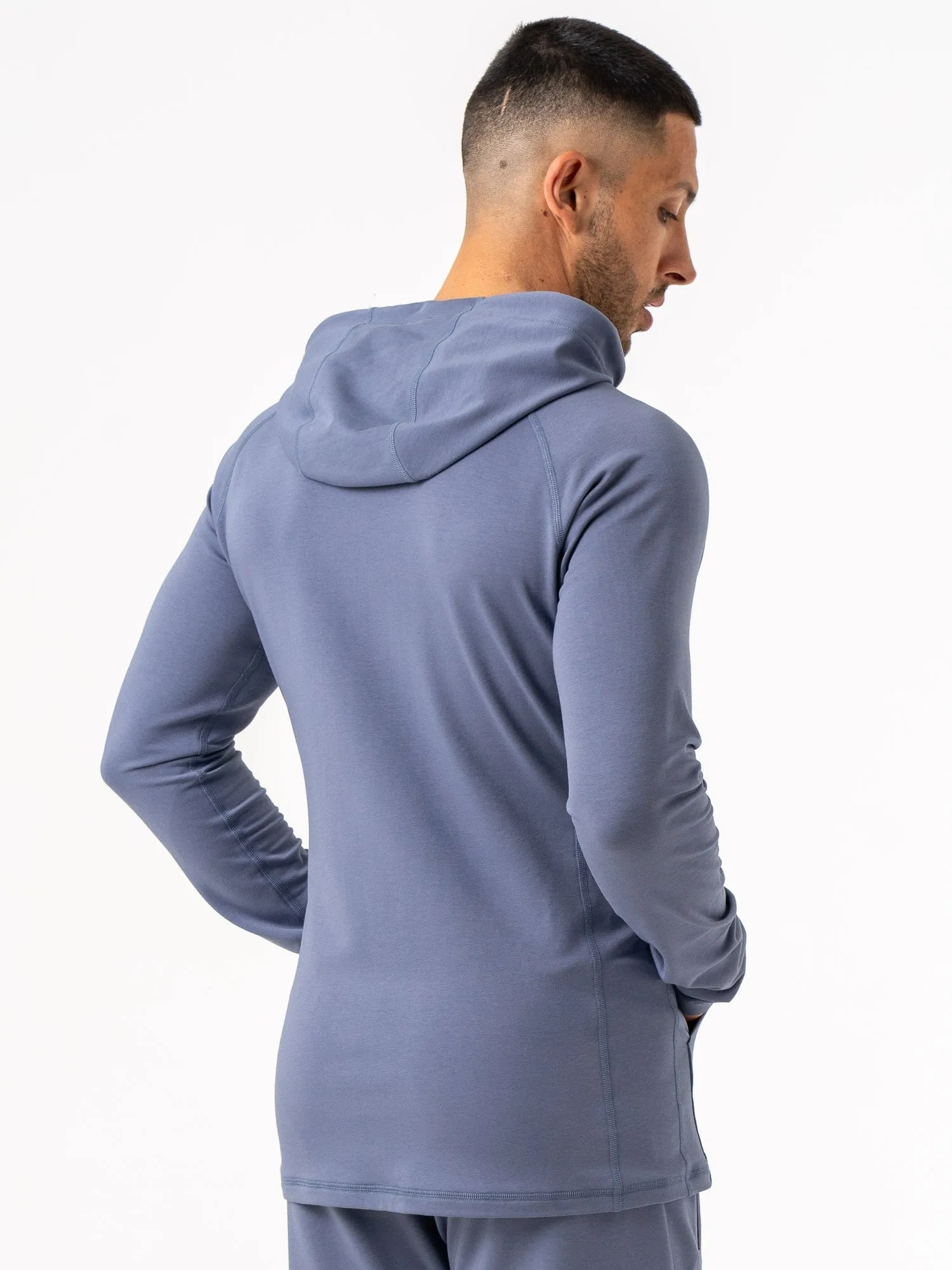 Endurance Zip Up Jacket - Denim Blue Comfortable Outfit