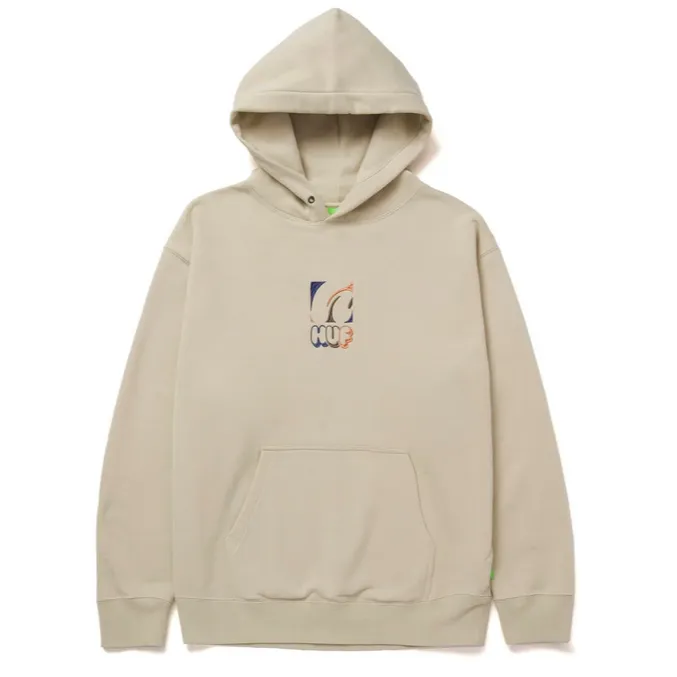 Everyday Look HUF felpa con cappuccio e ricamo avanti  da uomo H-Dog PF00518 sabbia
