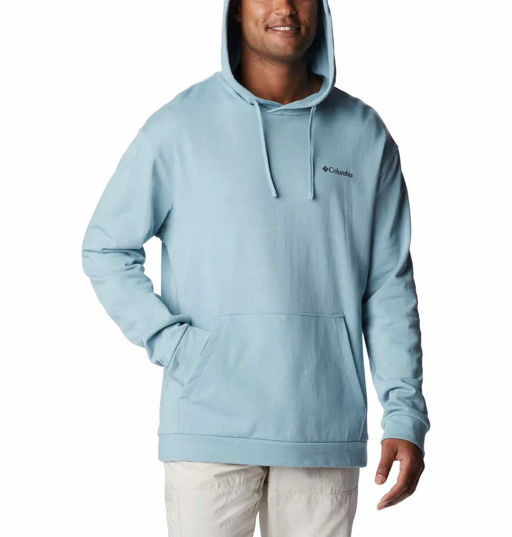 Columbia Men Blue Break It Down Hoodie Backyard Chill Flexible Fit