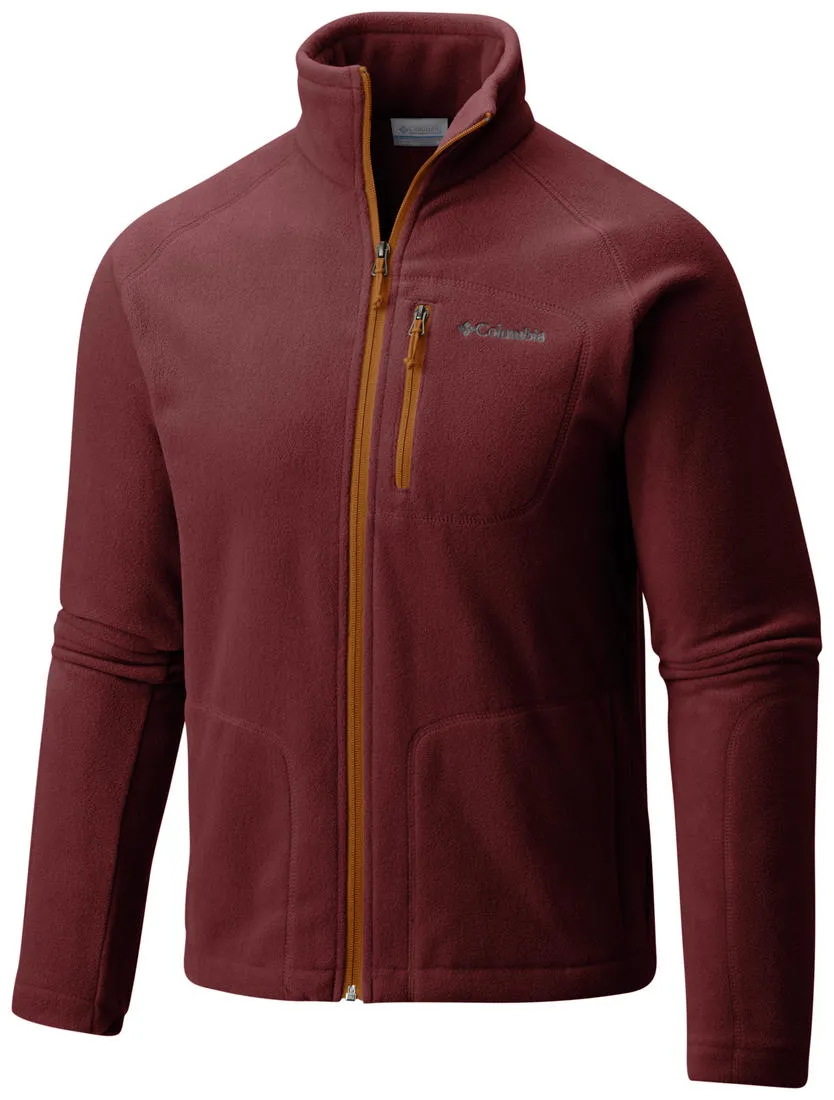 Neckline Gusset Holiday Ready Columbia Men Orange Fast Trek II Full Zip Fleece