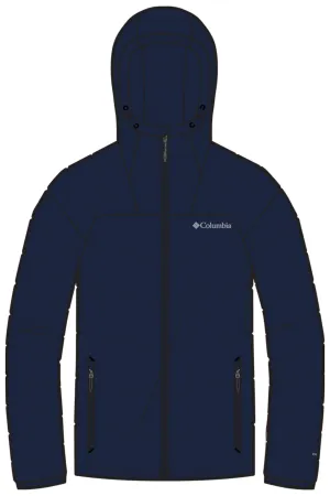 Columbia Men Blue Centennial Creek II Down Hooded Jacket High Visibility Elements